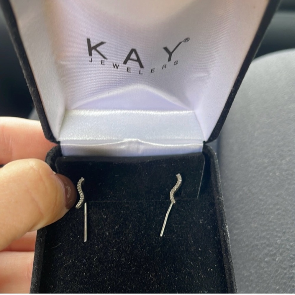 Kay Jewelers Silver and Diamonds Earrings